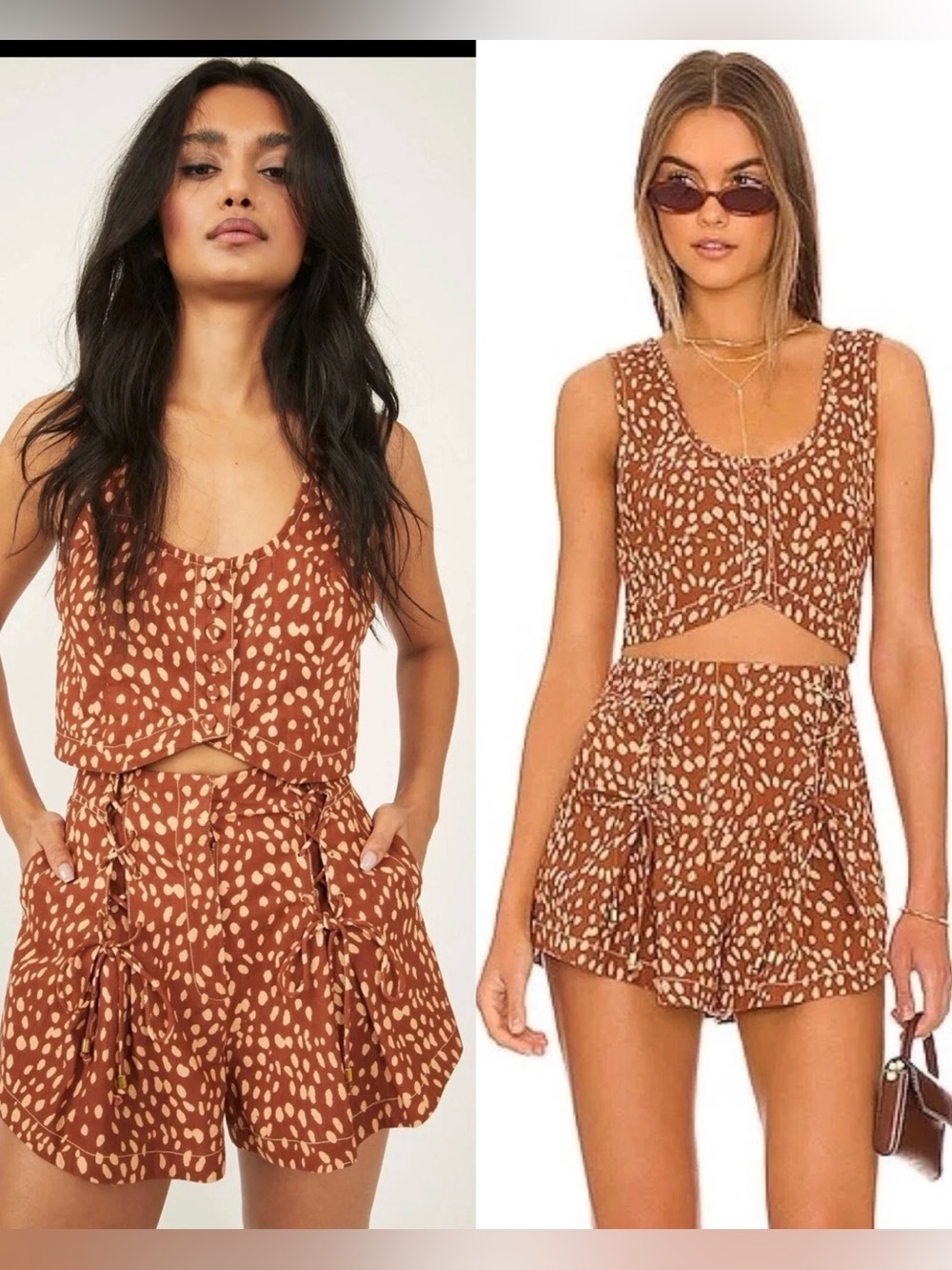 Free People Bennett Cotton High rise Shorts in Fawn Brown, size 6